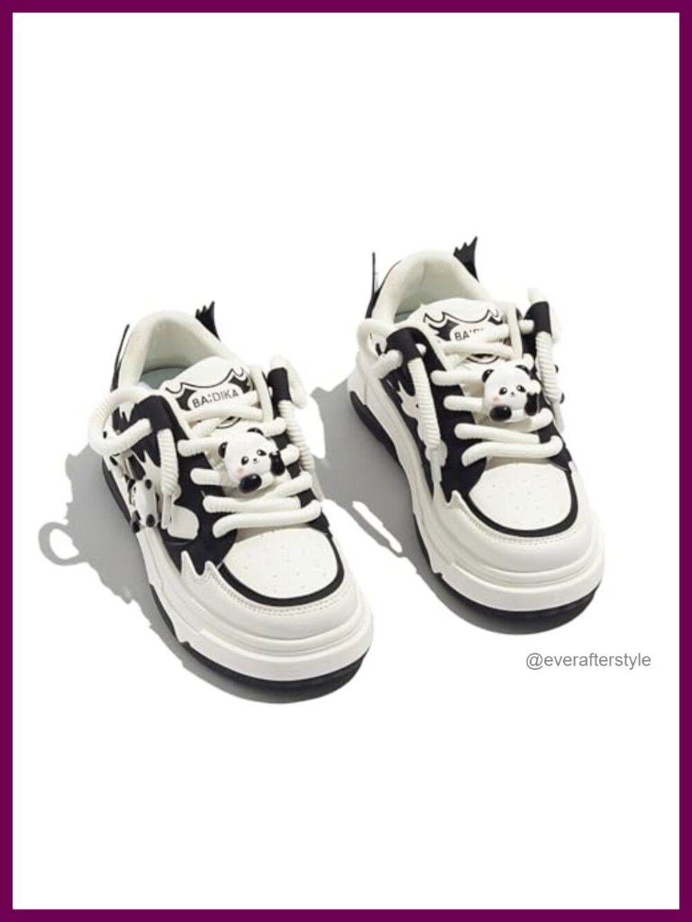 Panda Platform Sneakers Women Cute Walking Shoes Soft Comfortable Non-Slip